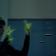Lorna Dane, aka Polaris, catching a volley of bullets.